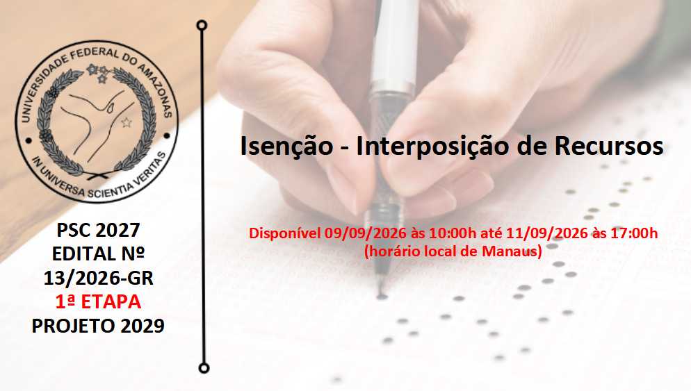 Edital 13/2026 - 1ª ETAPA - PROJETO 2029
