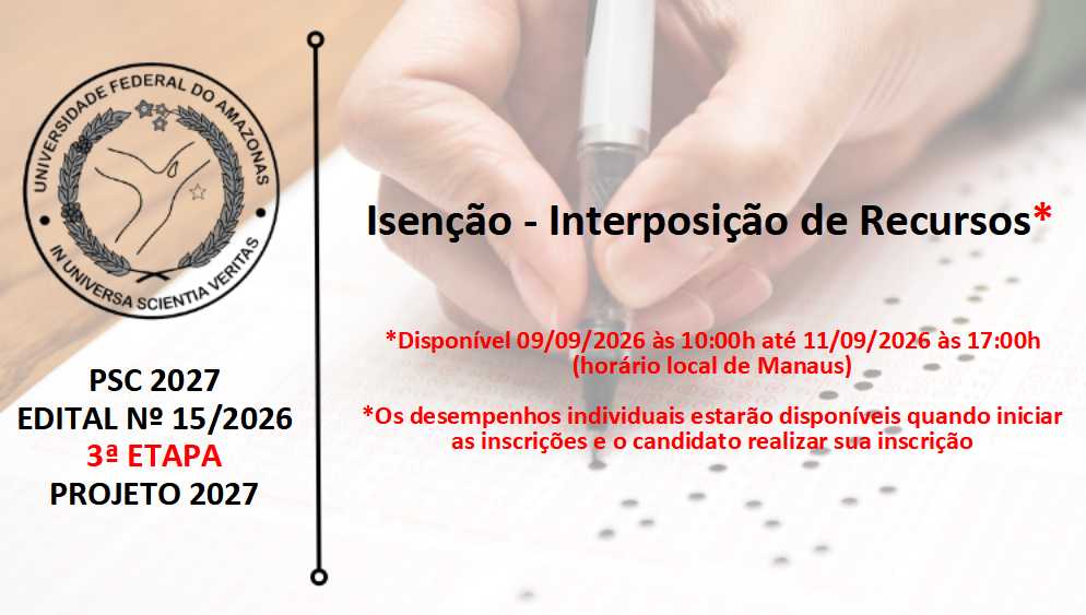 Edital 15/2026 - 3ª ETAPA - PROJETO 2027