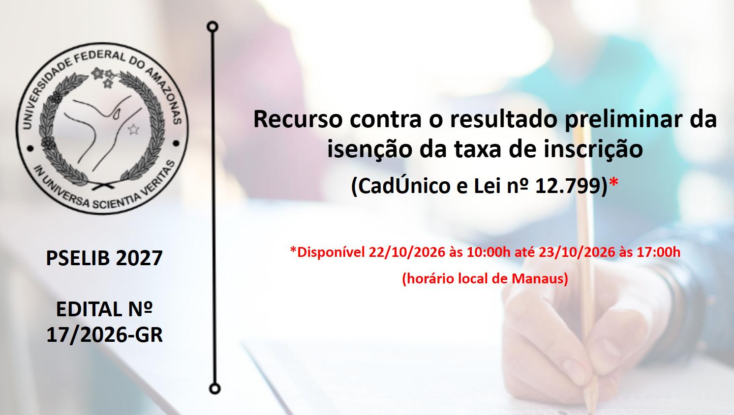 Edital 17/2026 - PSELIB 2027